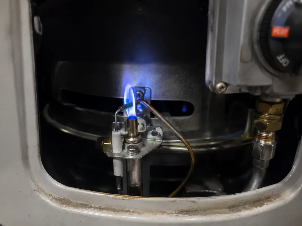 Pilot igniter flame